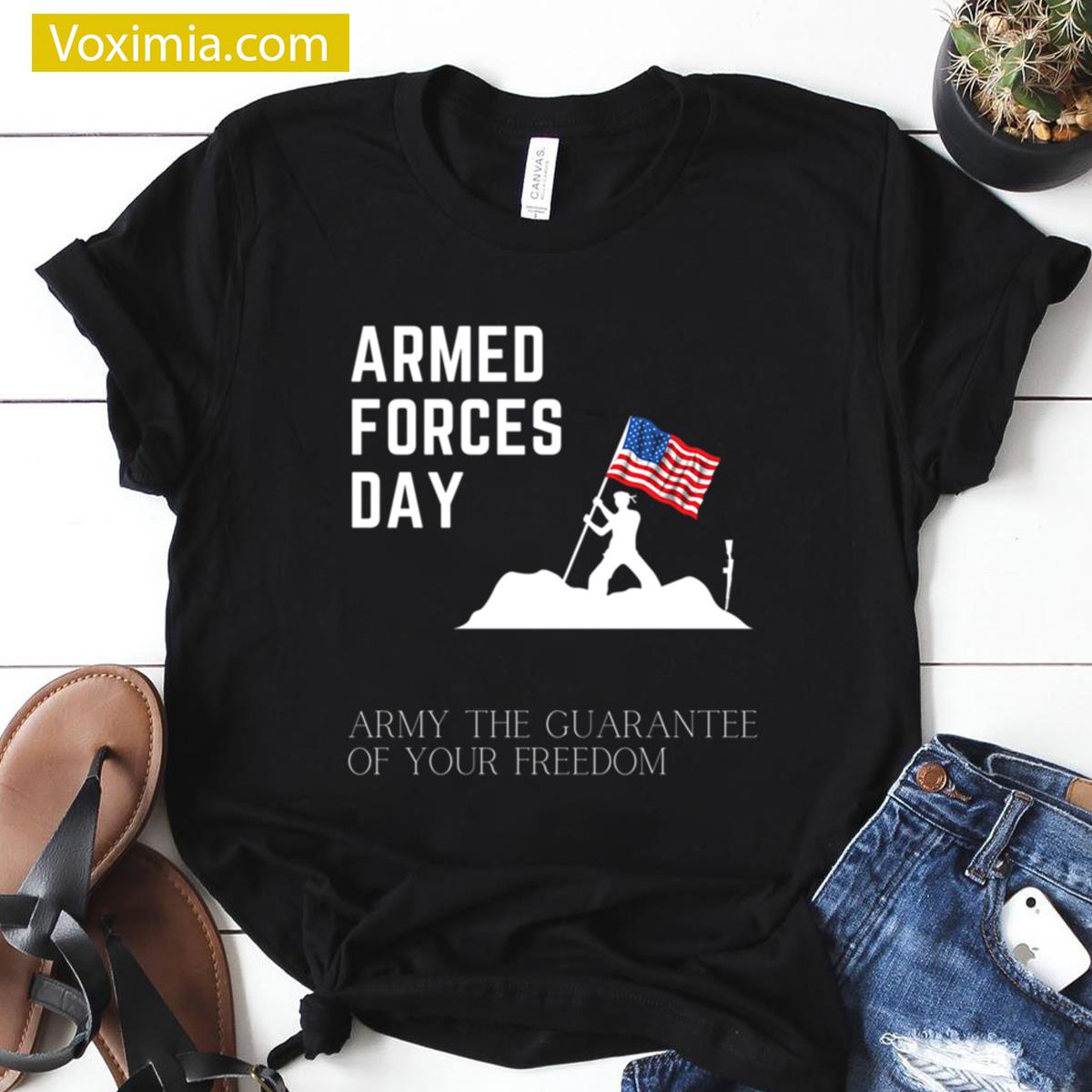 Armed Forces Day Army Graphic Tee T-shirt