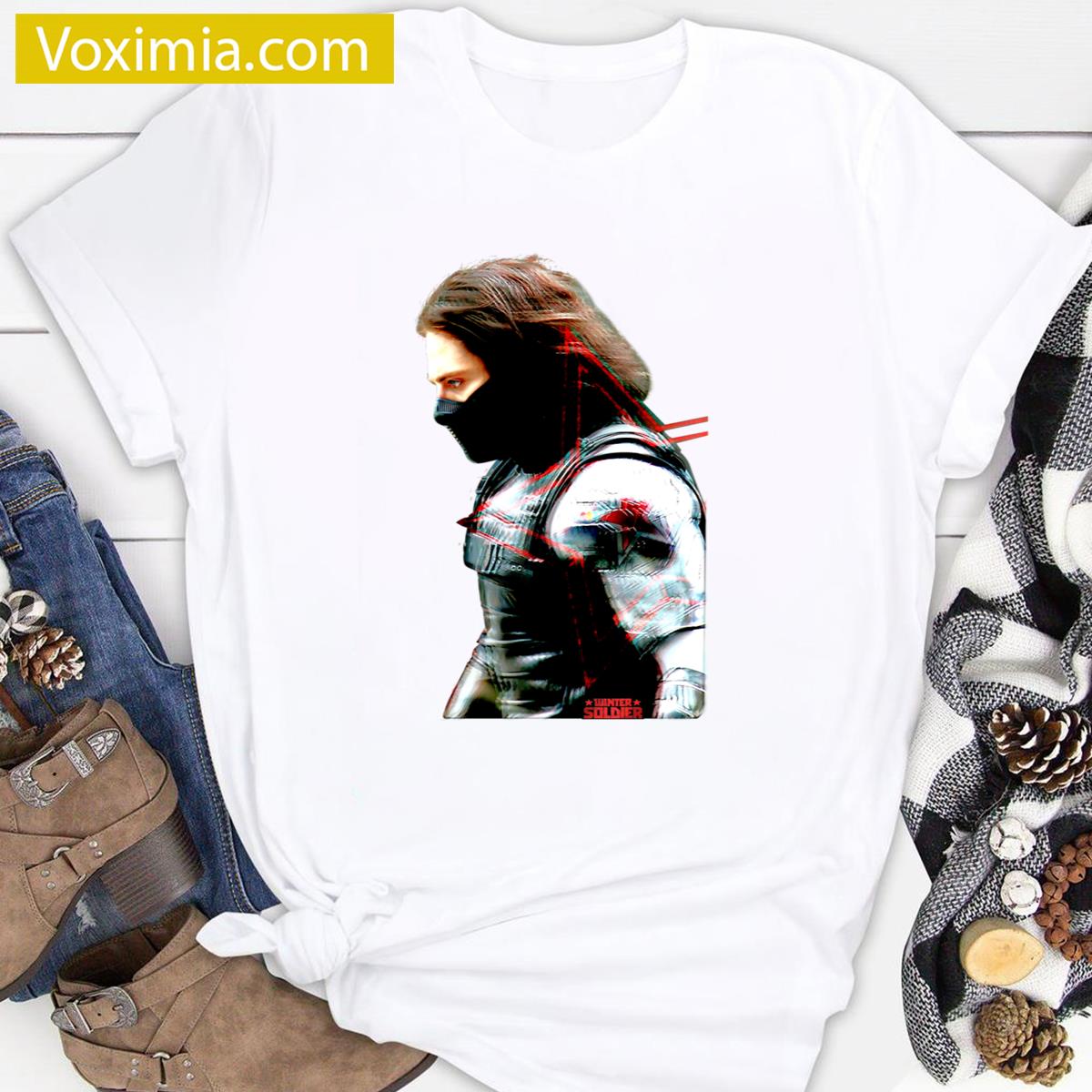 Bucky Barnes Sebastian Stan Fan Apparel T-shirt