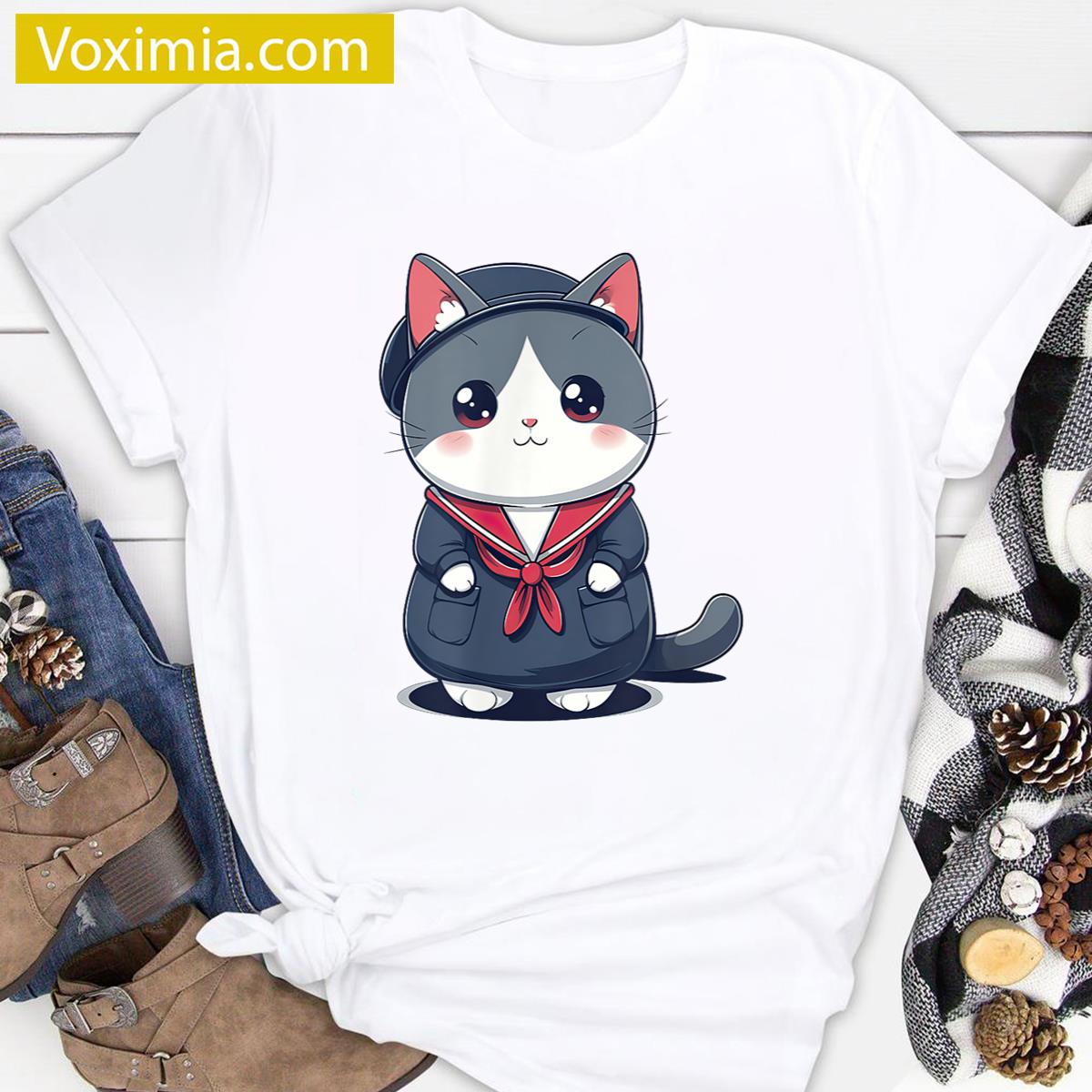 Cat Anime Kawaii T-shirt