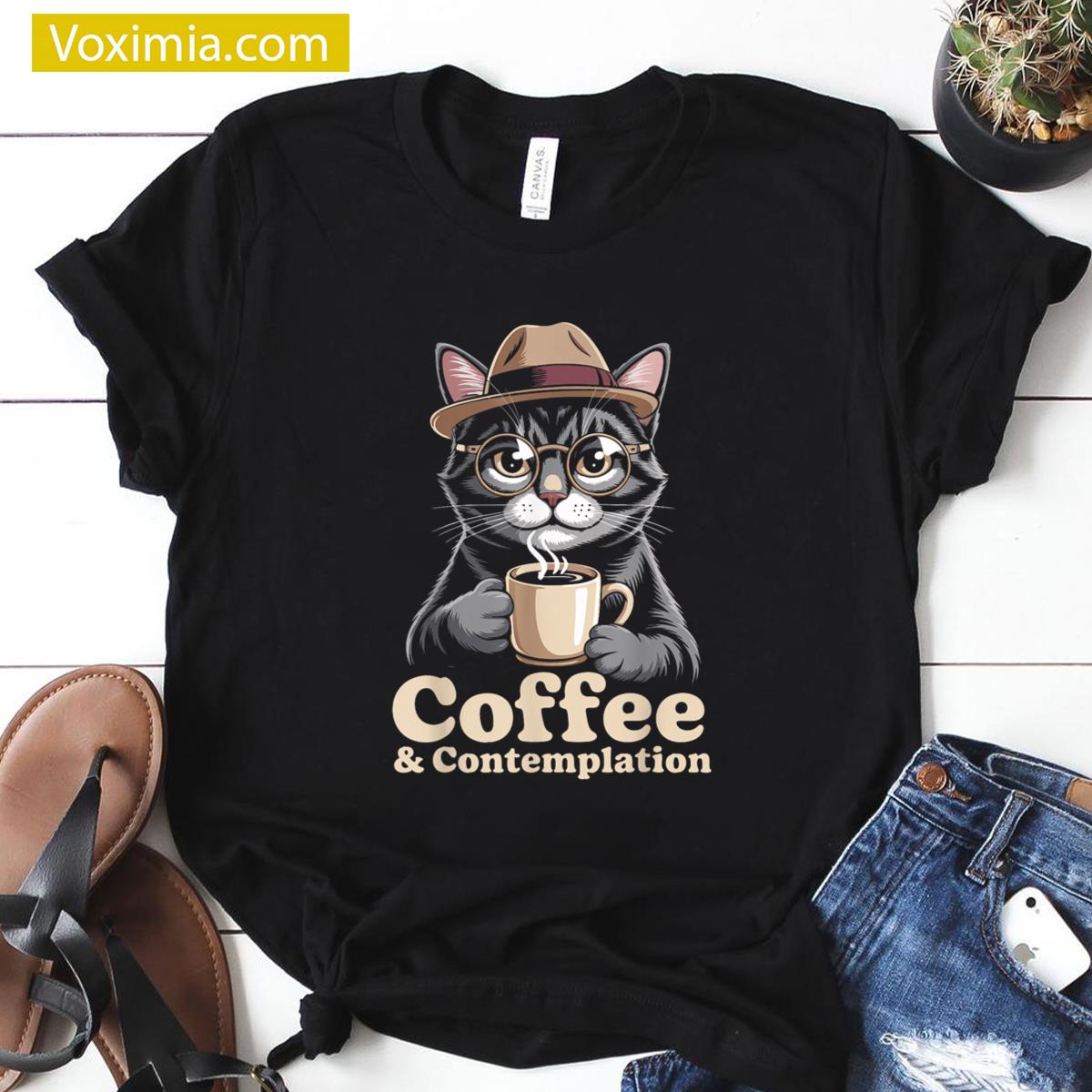Cat Coffee Love T-shirt