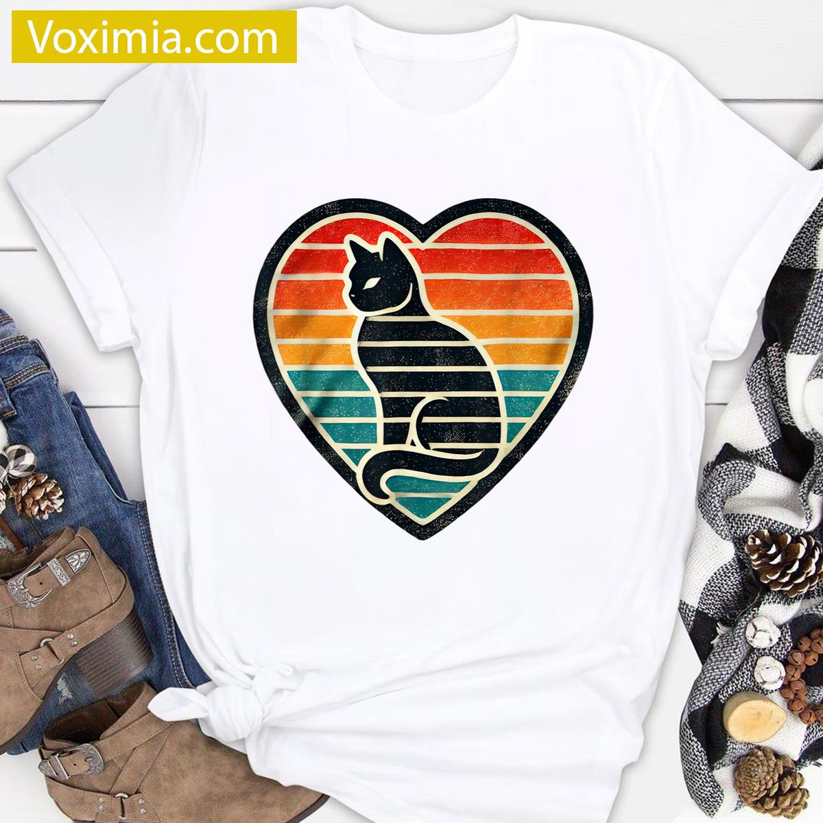 Cat Heart Graphic Tee T-shirt