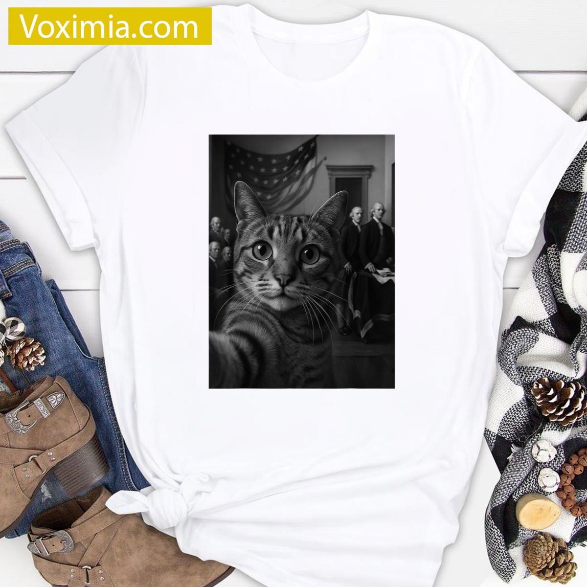 Cat July 4th Meme T-shirt