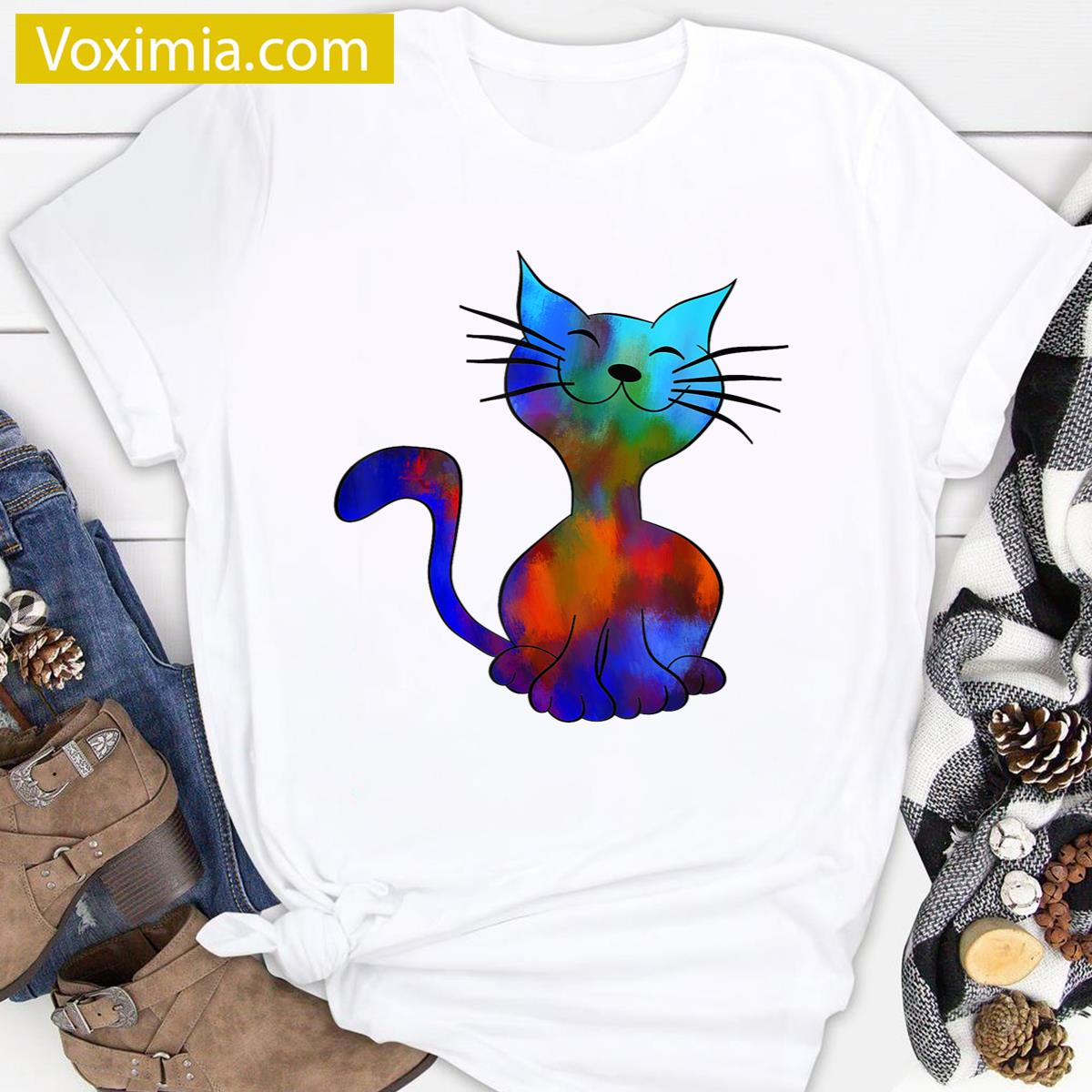 Cat Print Trendy T-shirt
