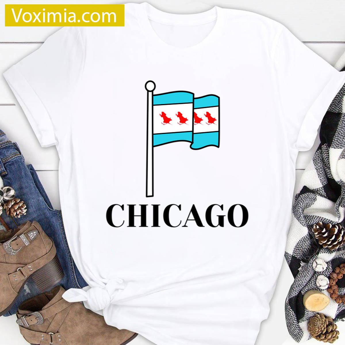 Chicago Flag Graphic T-shirt