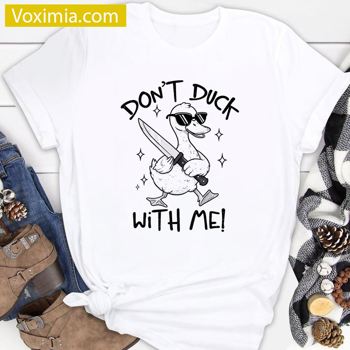 Dont Duck With Me Adult Meme T-shirt