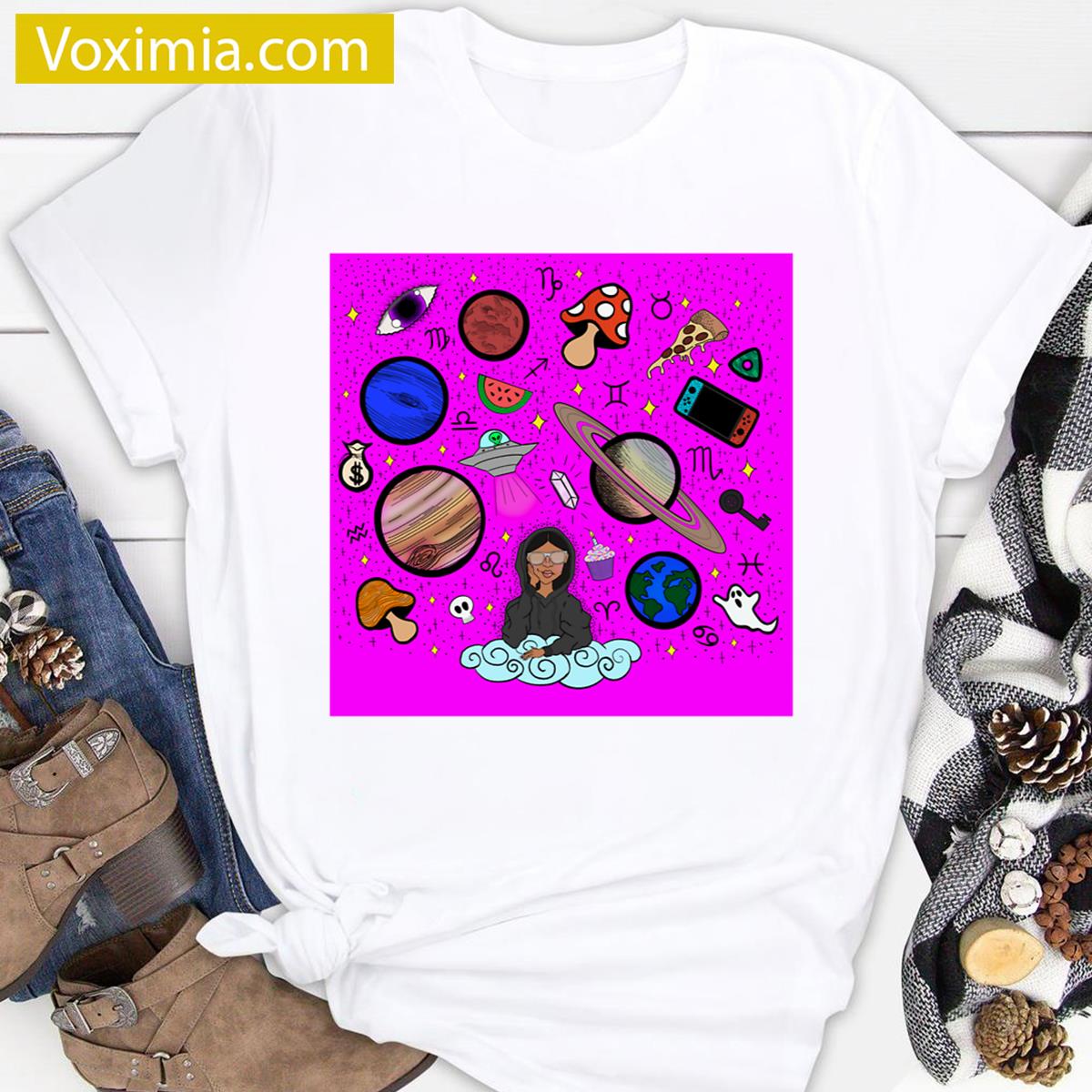 Earth To Kyla Trendy Pink T-shirt