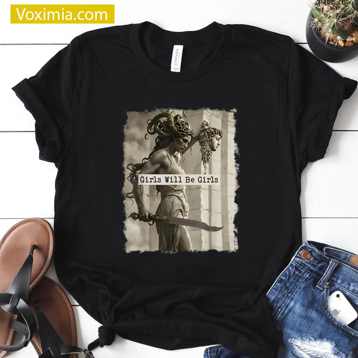 Feminist Girl Medusa Tee T-shirt