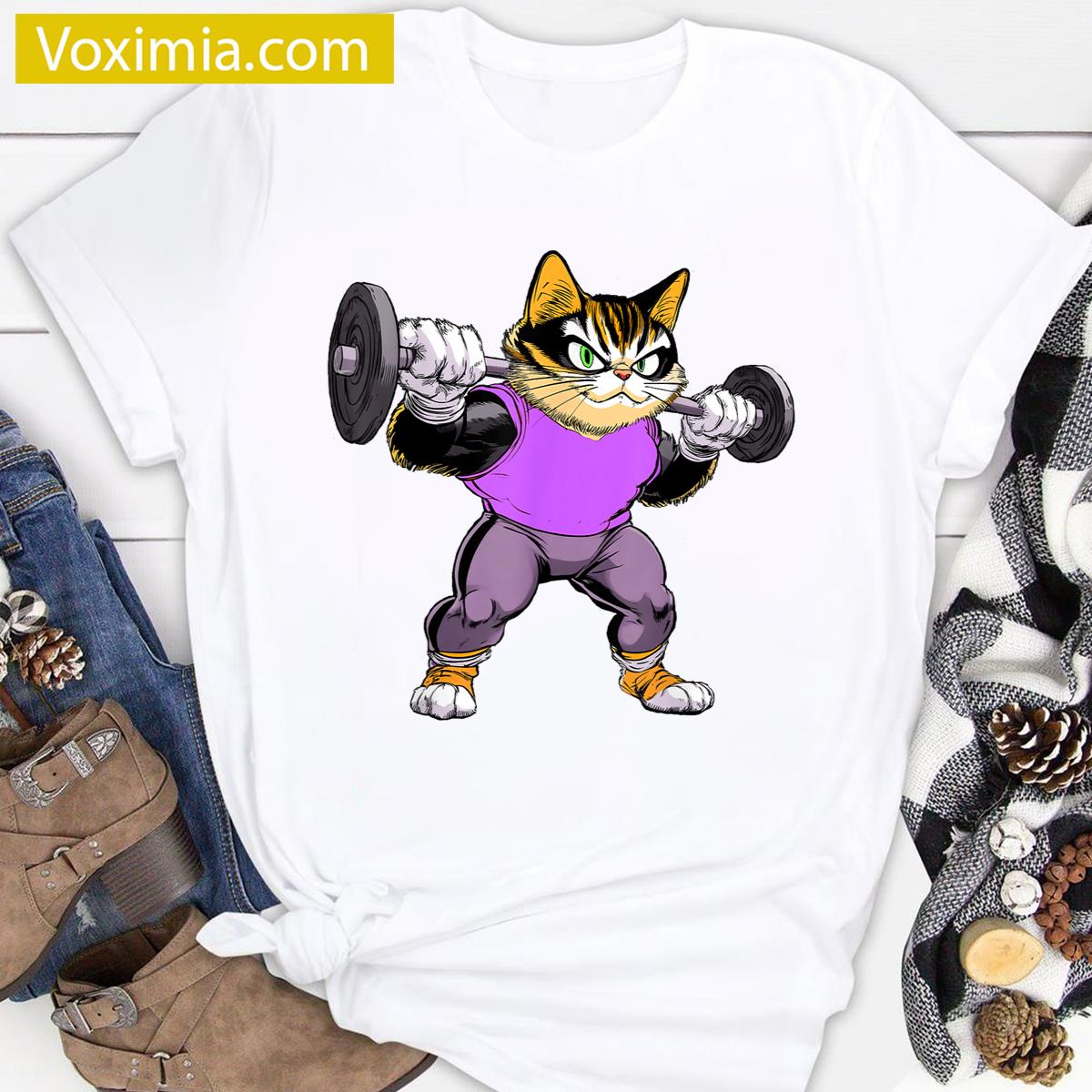 Fitness Cats Funny T-shirt