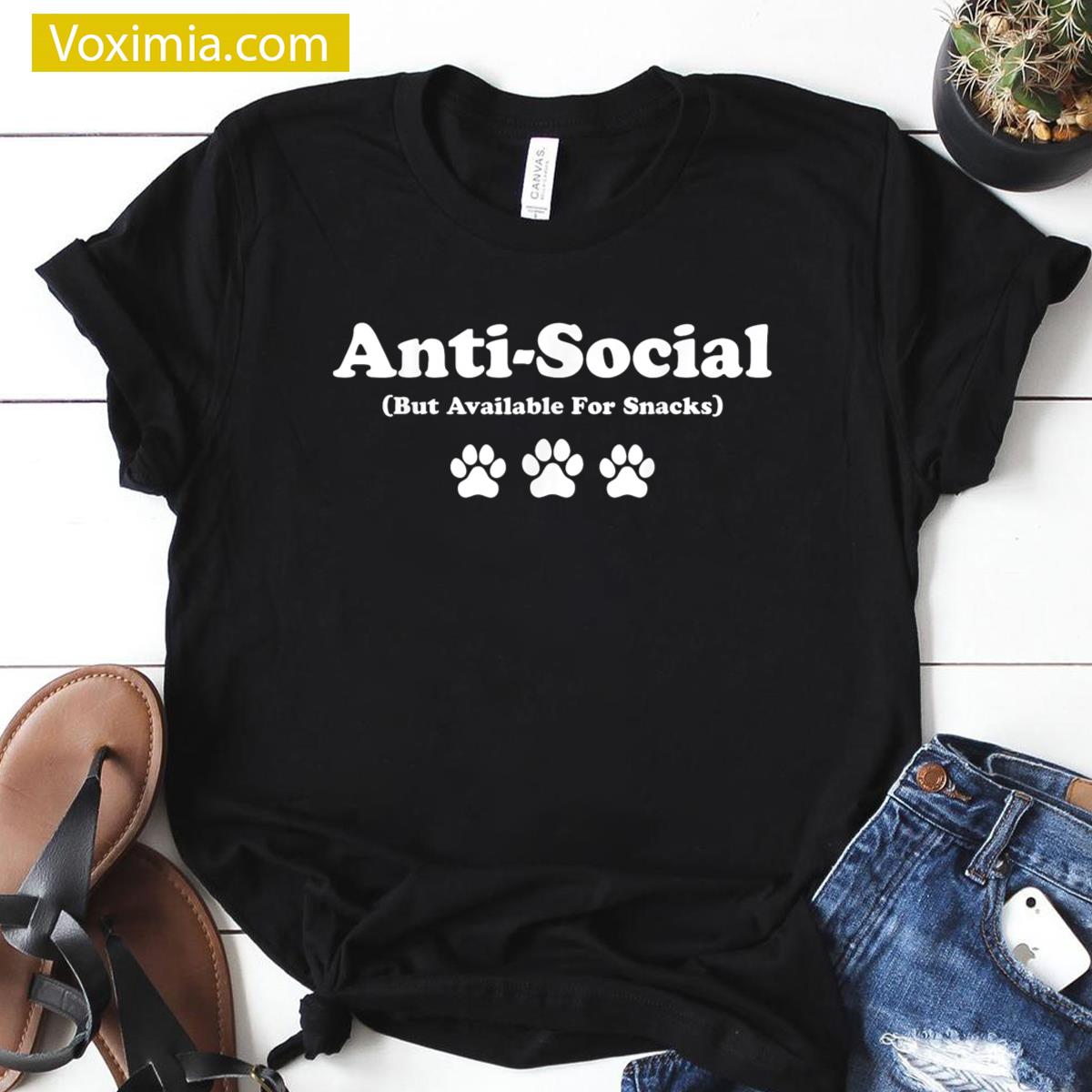 Funny Anti Social Cat T-shirt