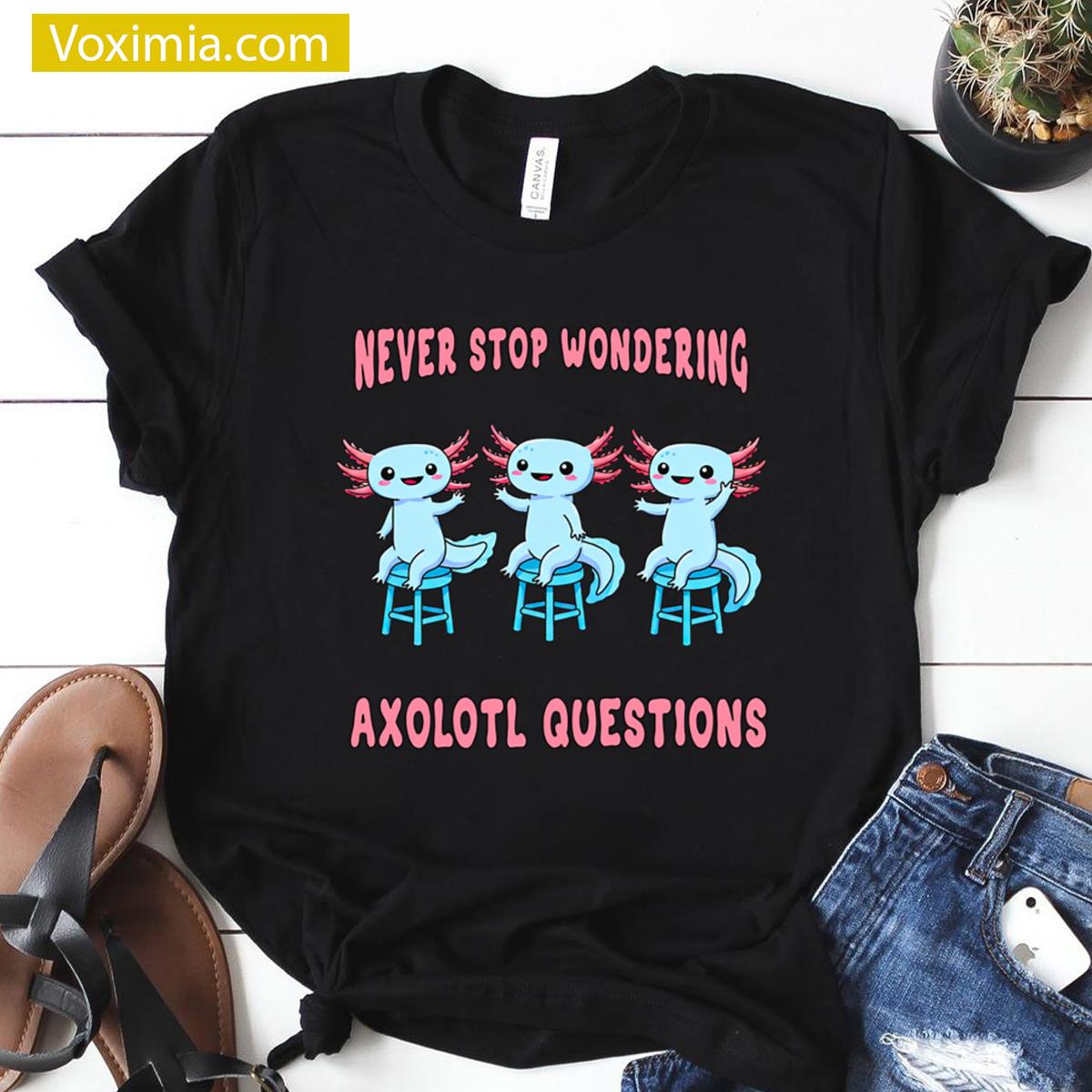 Funny Axolotl Graphic T-shirt