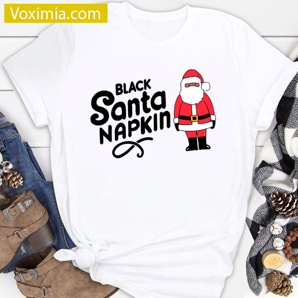 Funny Black Santa Apparel T-shirt