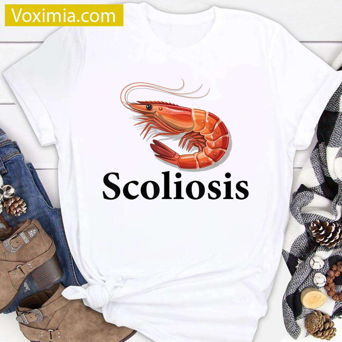 Funny Scoliosis Graphic Apparel T-shirt