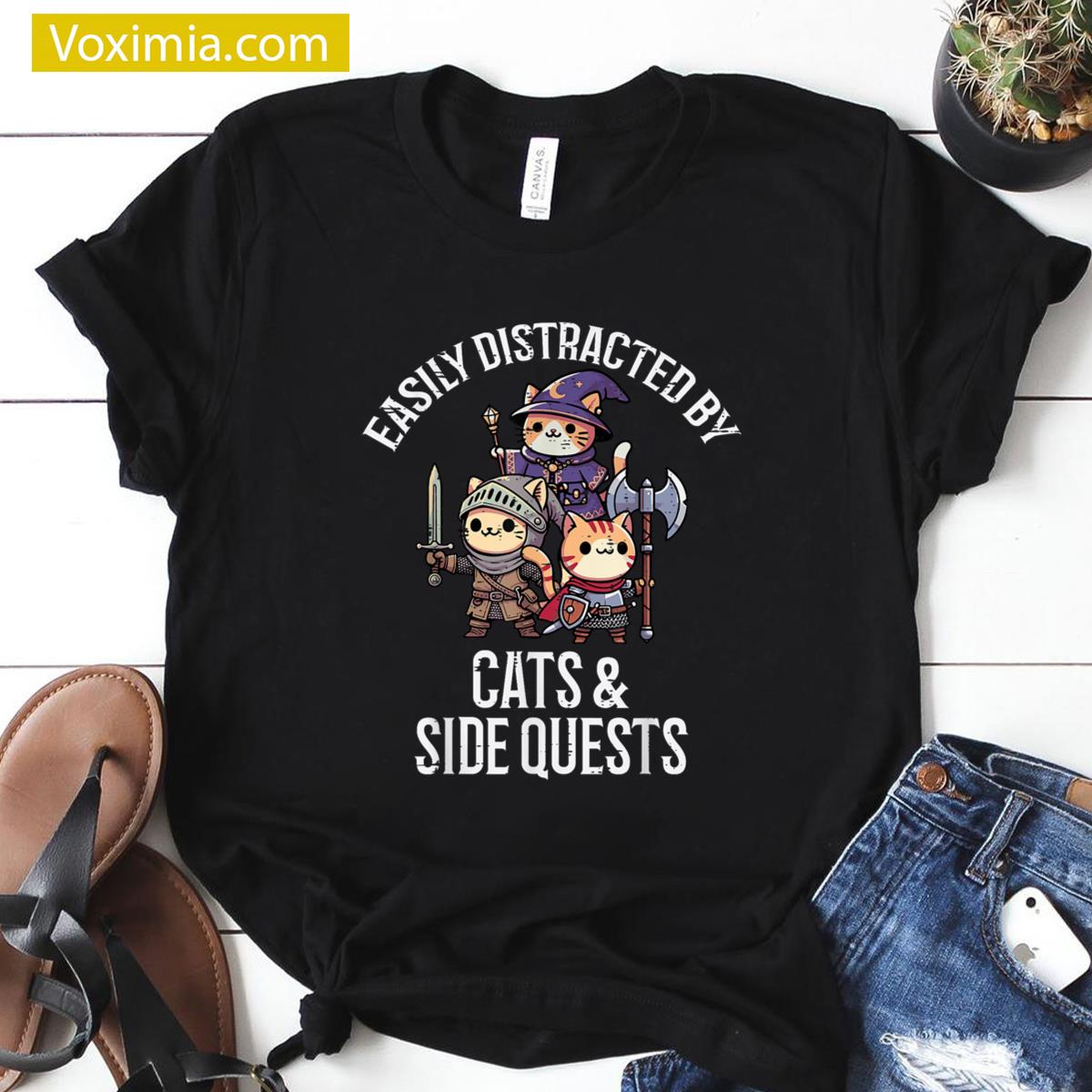 Gamer Cat Lover T-shirt