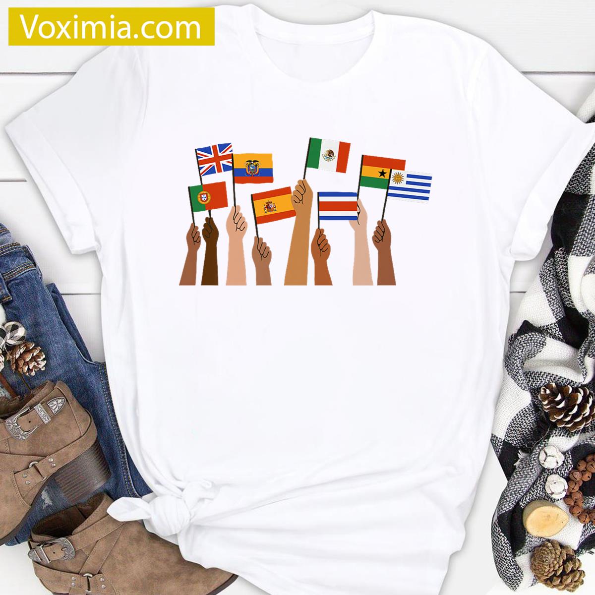Hands Flags Patriotic T-shirt