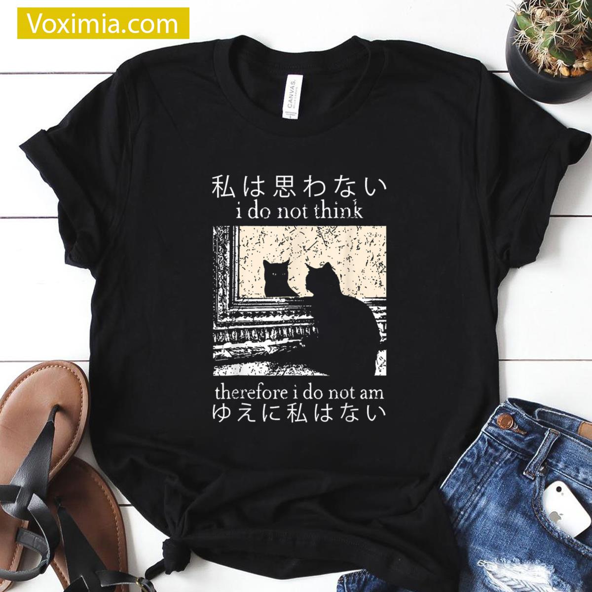 I Do Not Think Funny Cat Tee T-shirt
