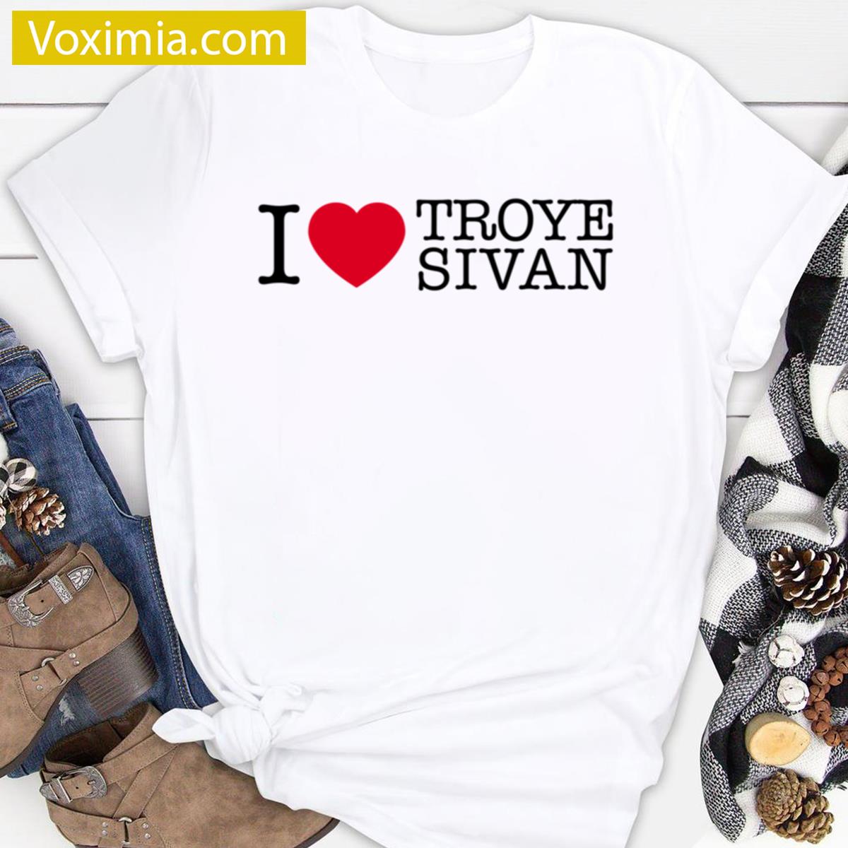 I Love Oversized Music Graphic T-shirt