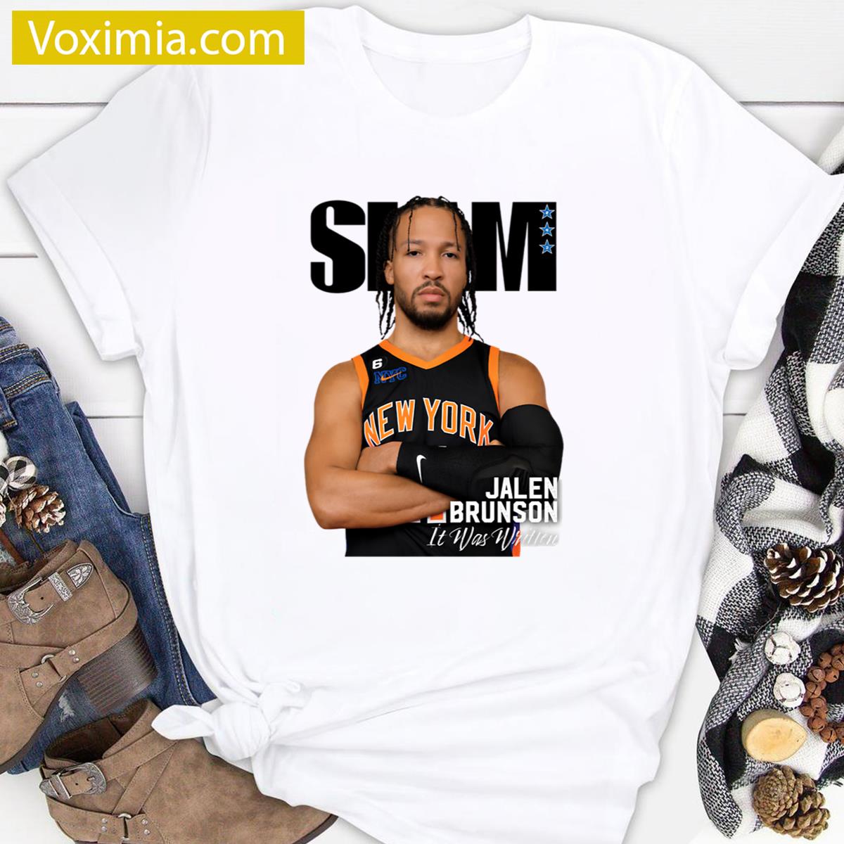 Jalen Brunson Slam Sports Apparel T-shirt