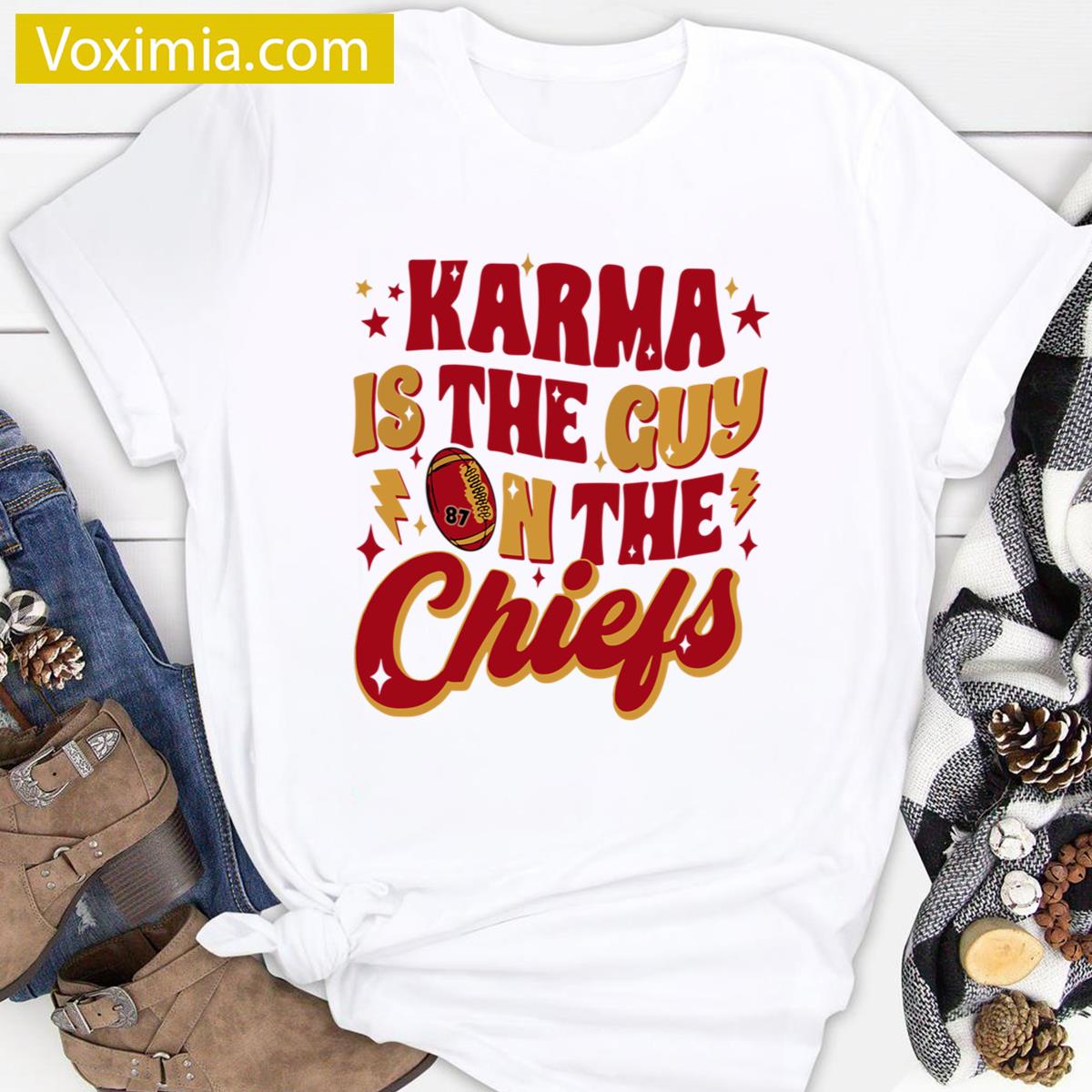 Karma Chiefs Logo Fashion T-shirt