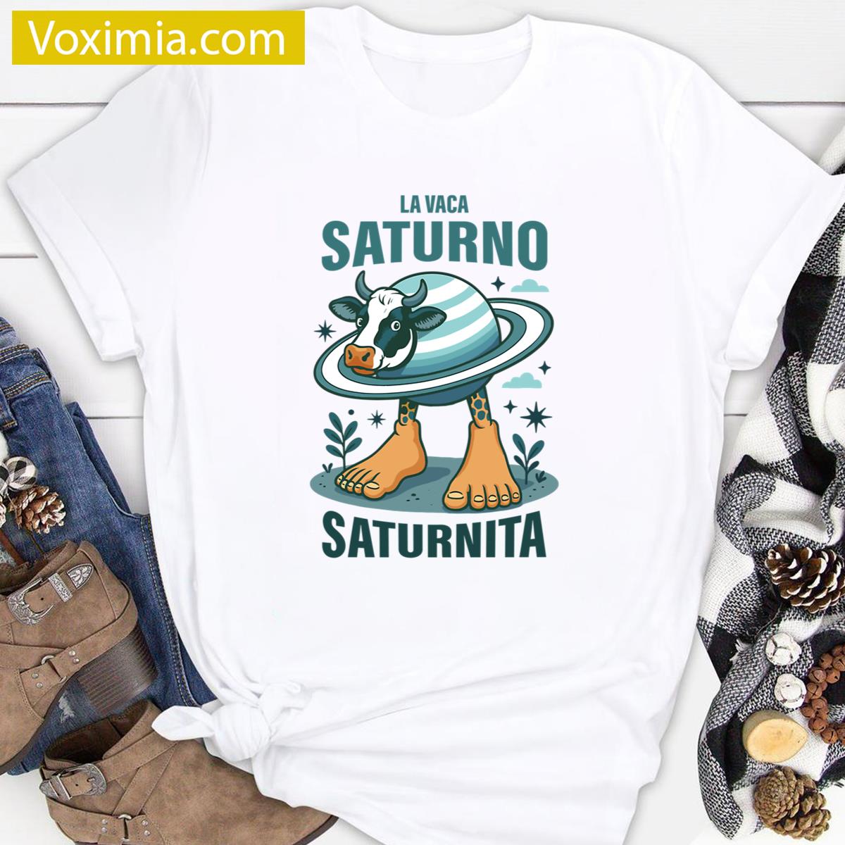La Vaca Saturno Meme Style T-shirt